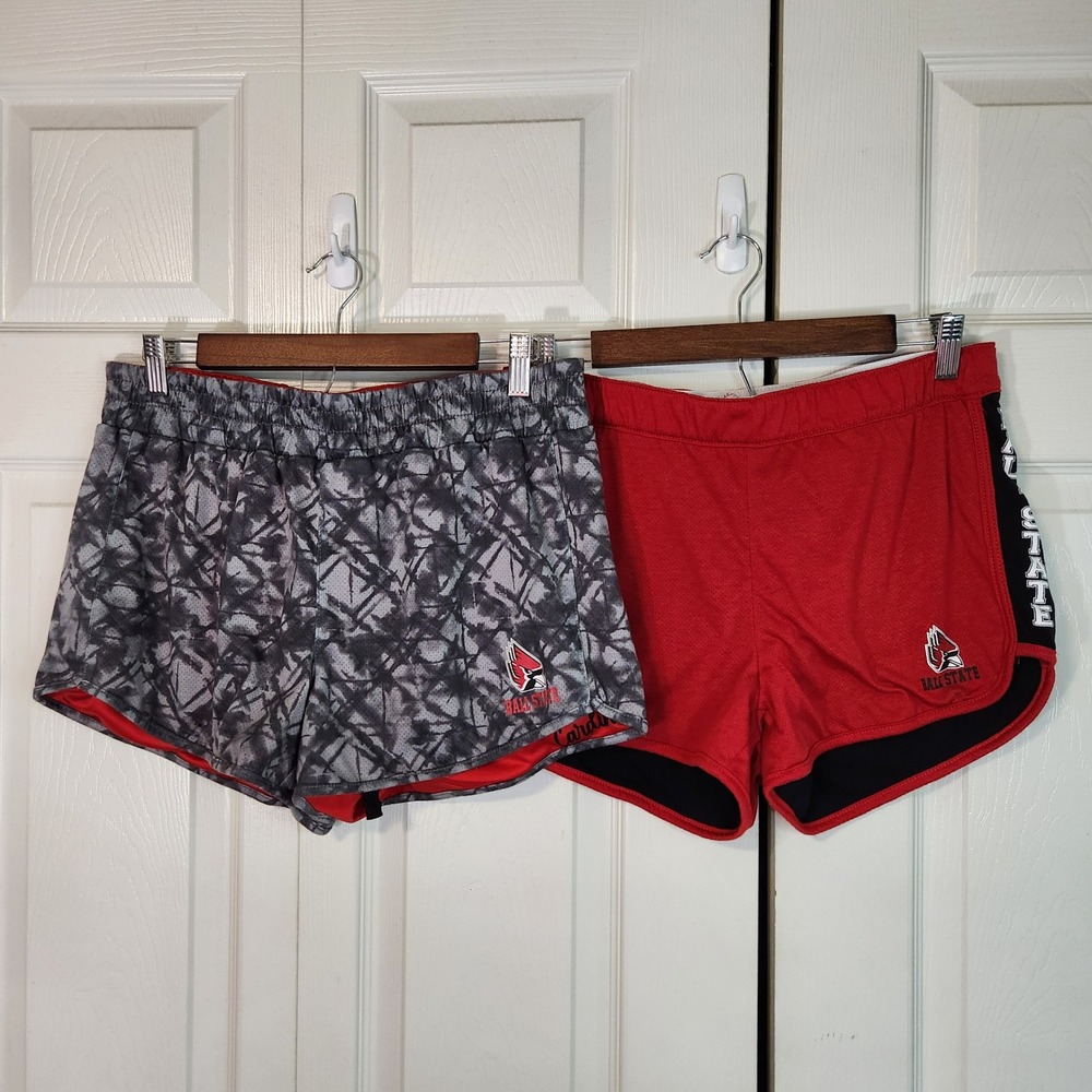 Colosseum Ball State Cardinals Womens‎ Athletic Shorts Bundle Reversible Med 2PK